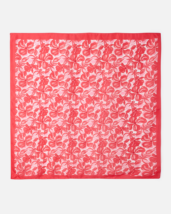 Foulard fleuri pure soie