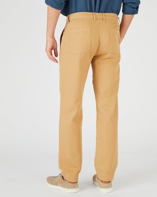 Pantalon droit coton et lin