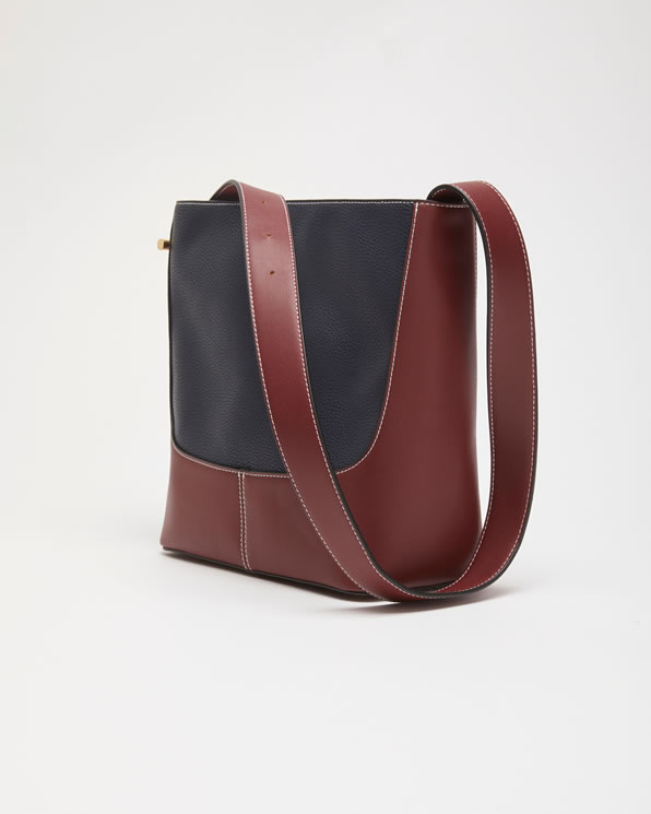 Sac forme seau bicolore