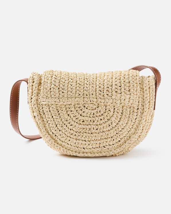 Sac besace papier tressé