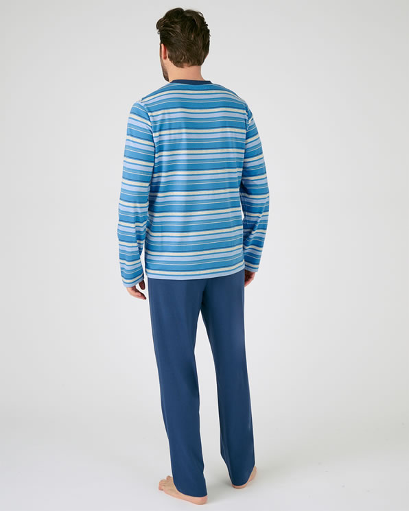 Pyjama maille jersey coton rayée