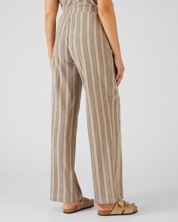 Pantalon large rayé
