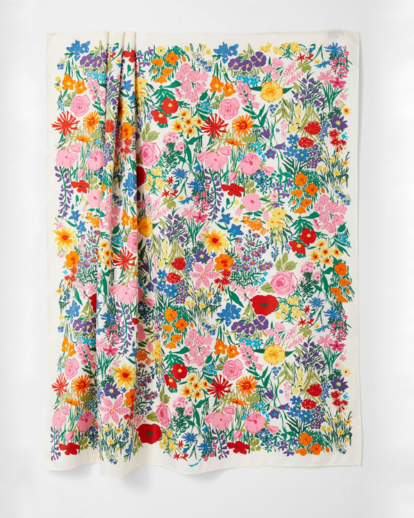 Foulard carré fleuri