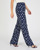 Pantalon large viscose fluide imprimé pois
