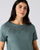 T-shirt broderie et sequins pur coton