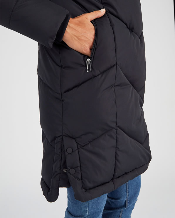 Parka longue, large col, doublée Thermolactyl