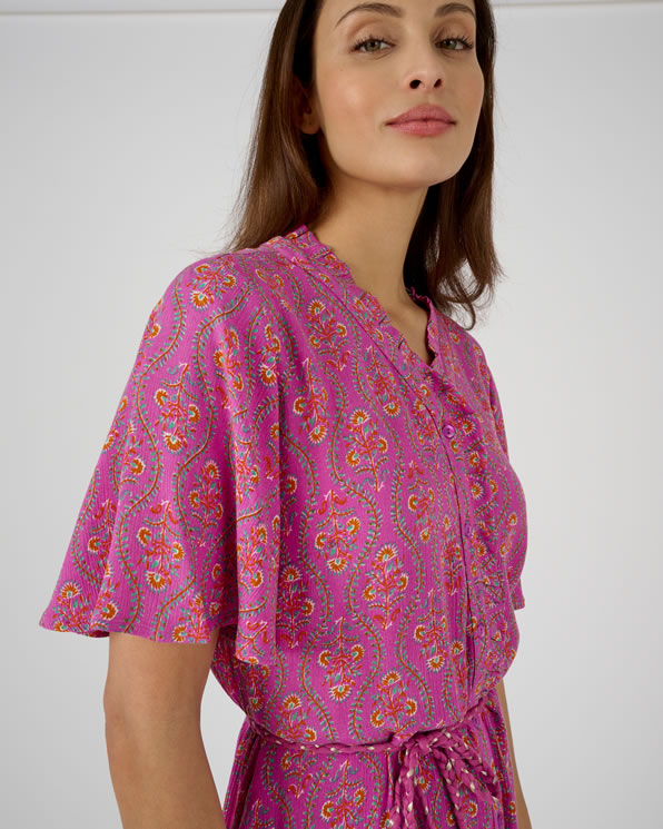 Robe crépon fibres pure viscose Lenzing™ EcoVero™
