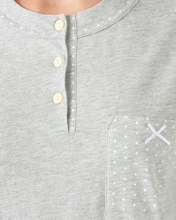 Pyjama jersey pois pur coton peigné
