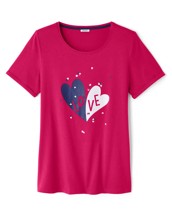 T-shirt de pyjama pur coton peigné