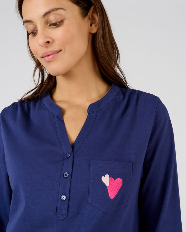 T-shirt de pyjama pur coton peigné