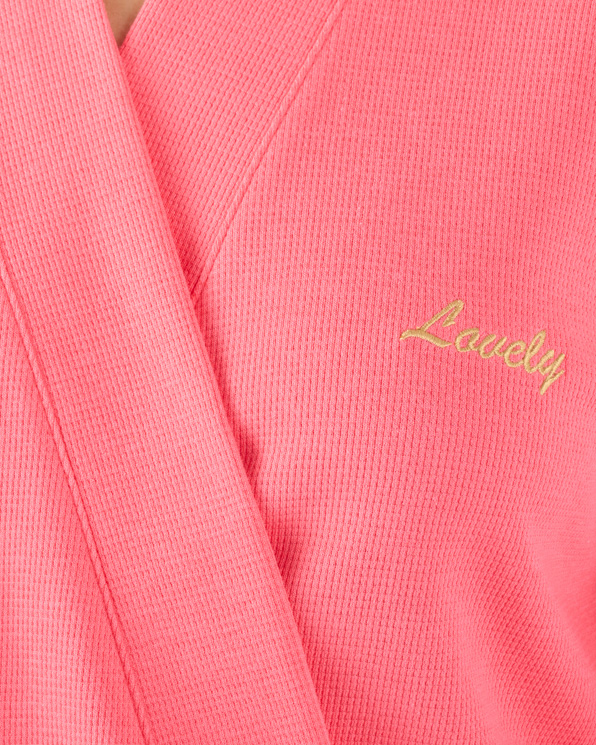 Robe de chambre en maille nid d'abeille