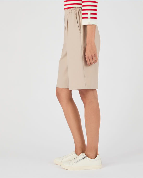 Short enfilable mélange lin et viscose