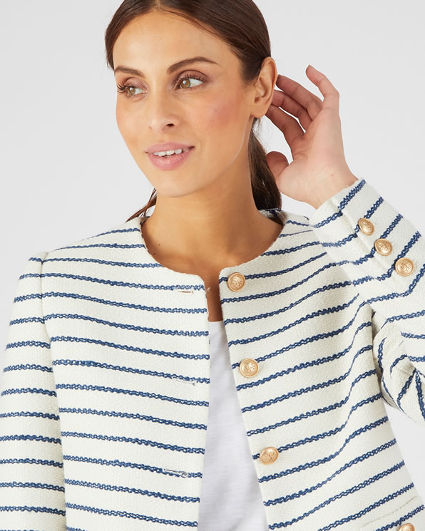 Veste tweed rayée