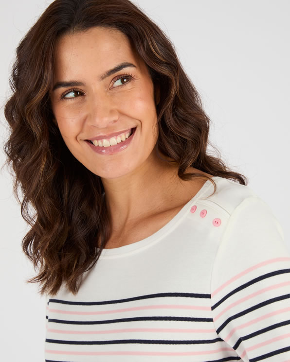 T-shirt rayé maille interlock