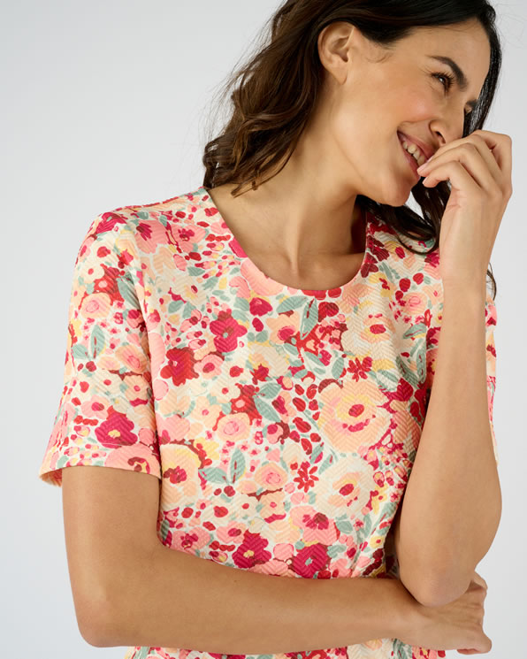T-shirt maille interlock reliéfée