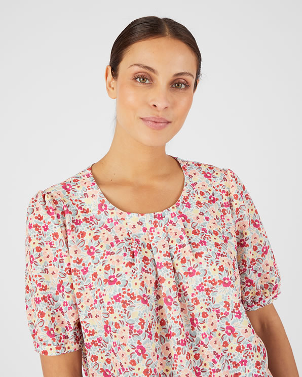 Blouse crêpe reliéfé stretch