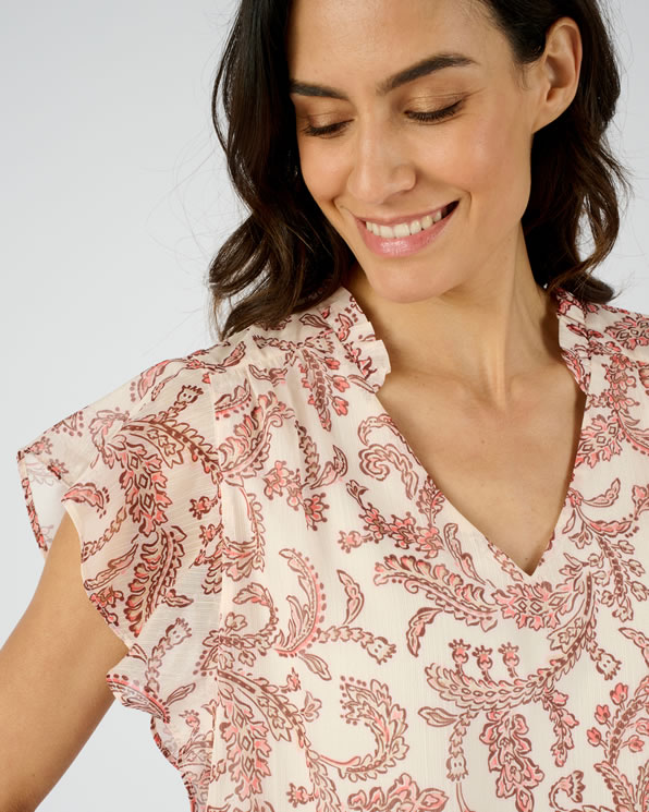 Blouse voile brillant