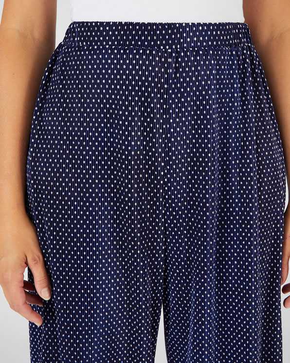 Pantalon 7/8ème plissé permanent