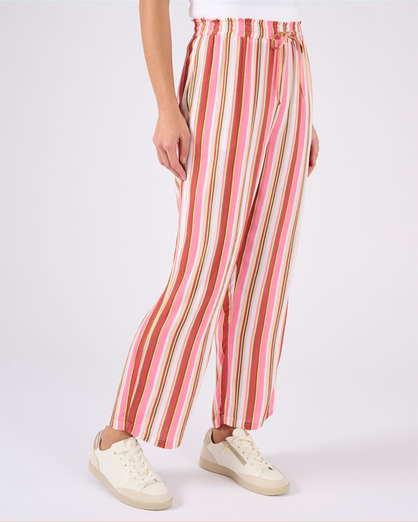 Pantalon 7/8ème tissu créponné pure viscose