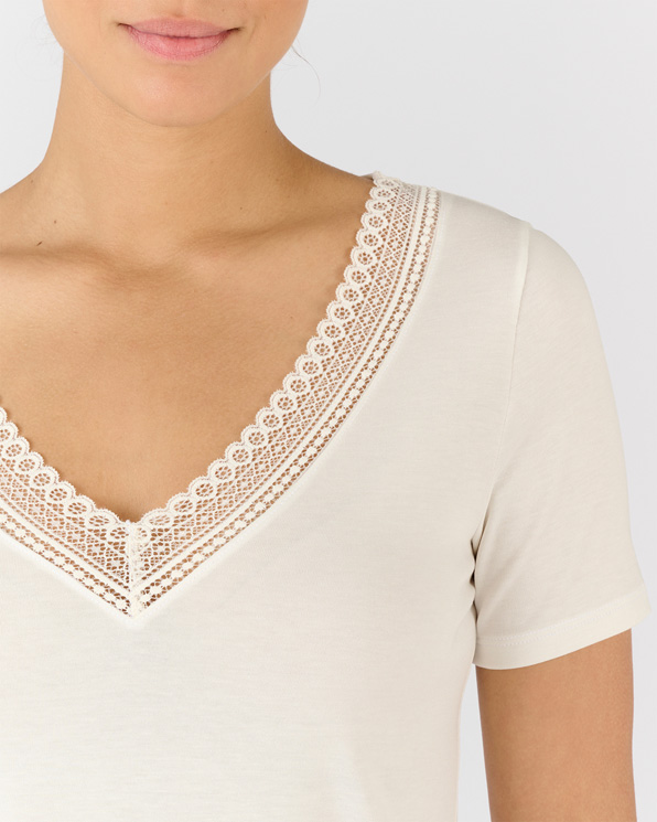 T-shirt Climatyl col dentelle