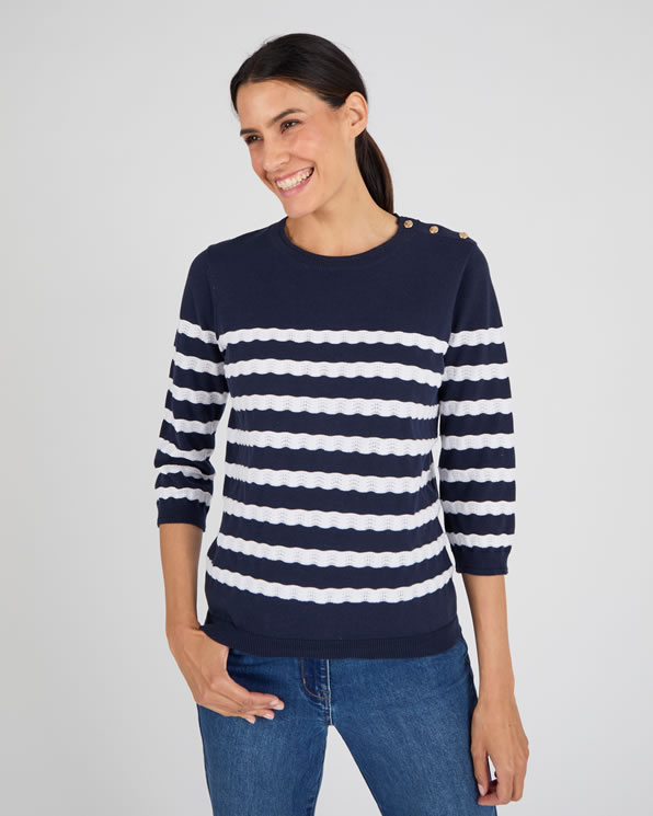 Pull marinière rayures fantaisies