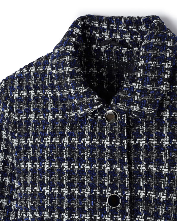 Veste en tweed avec fils brillants