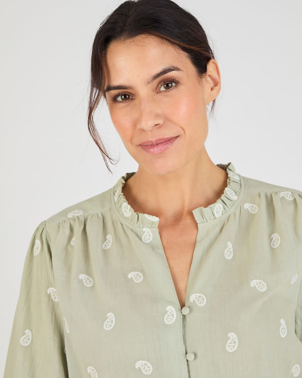 Blouse ample en pur coton biologique
