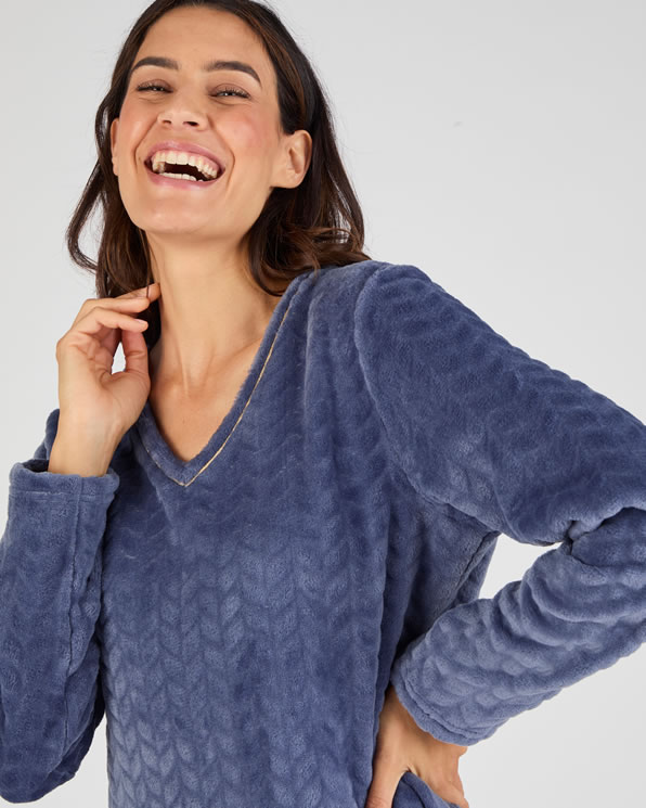 Chemise de nuit Thermolactyl maille reliéfée