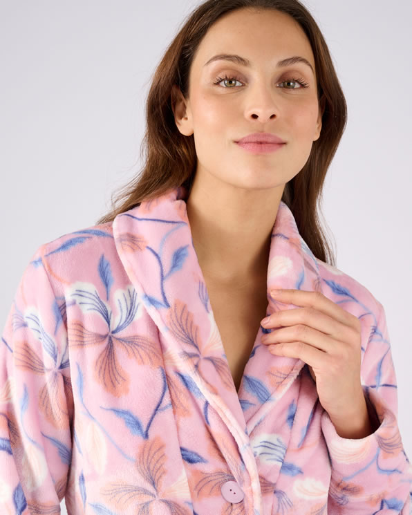 Robe de chambre Thermolactyl en maille moelleuse.