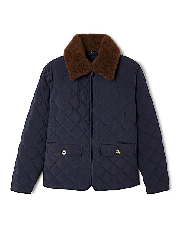 Veste matelassée col amovible