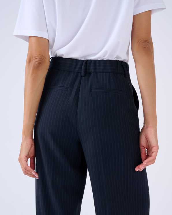 Pantalon large rayé
