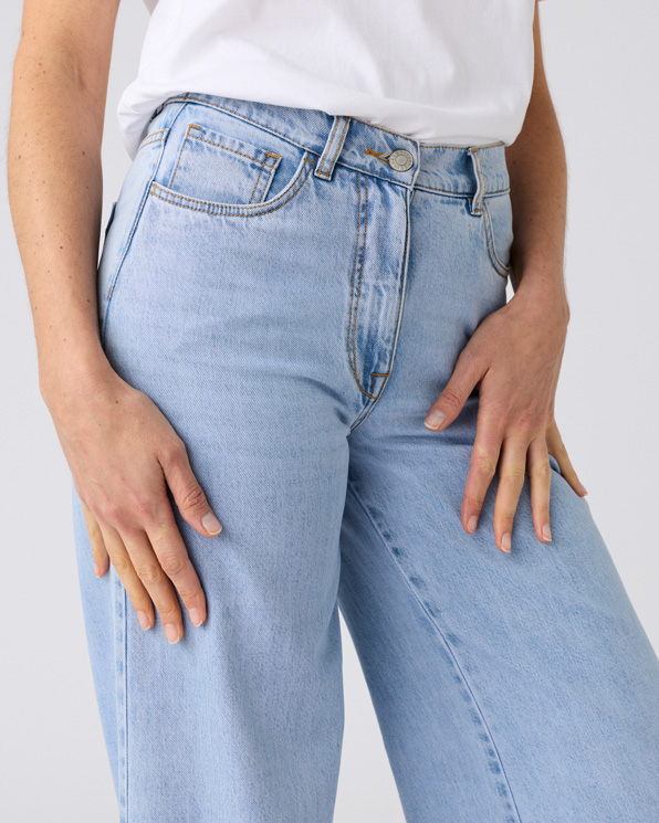 Pantalon large fibres Lyocell Tencel™ et coton