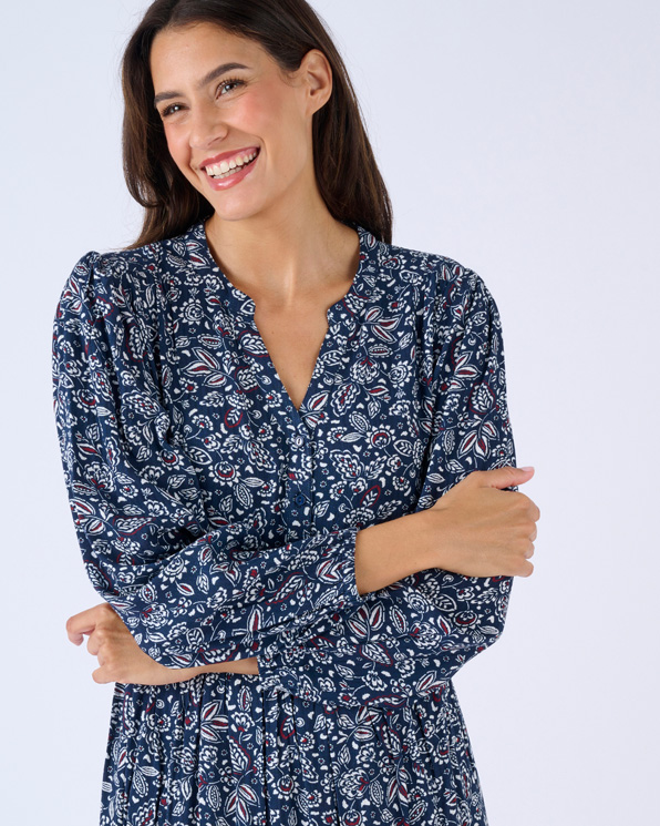 Robe longue pure viscose reliéfée