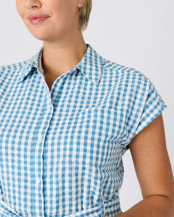 Robe-chemise tissu gaufré