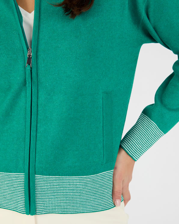 Gilet zippé col polo