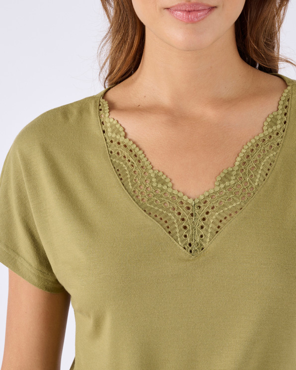 Pyjashort col dentelle