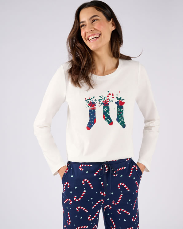 Pyjama de Noël en maille jersey pur coton