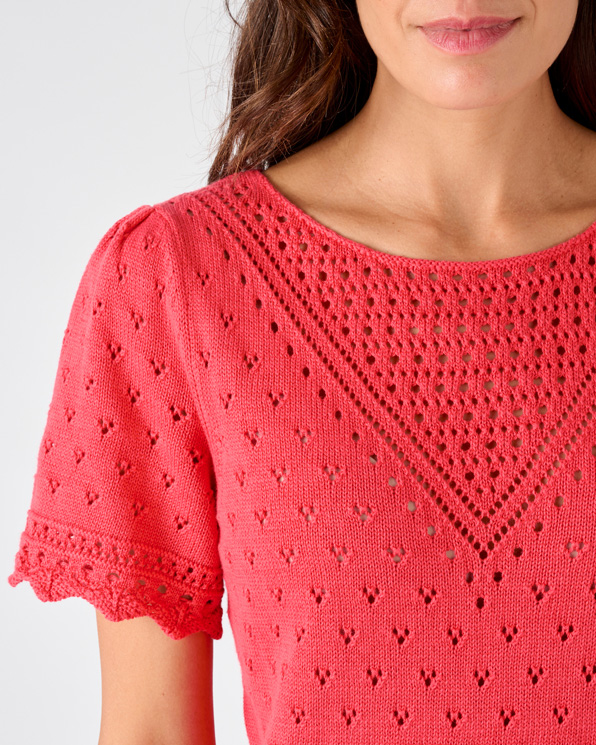 Pull jeu de maille fantaisie