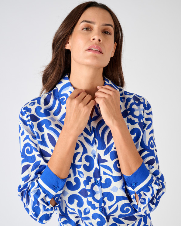 Chemisier en tissu reliéfé pure viscose
