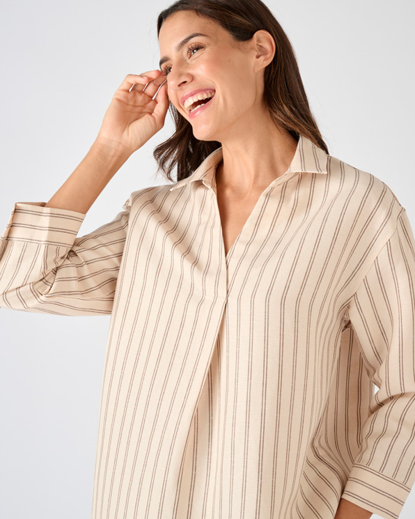 Chemisier mélange lin et viscose