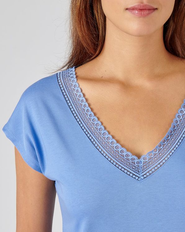 T-shirt dentelle maille jersey Lyocell Climatyl® recyclé