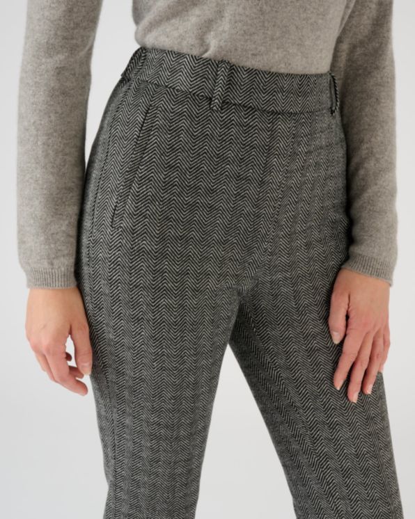 Pantalon enfilable en maille jacquard émerisée