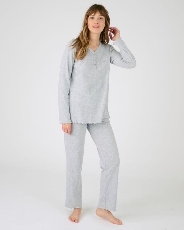 Pyjama maille côtelée