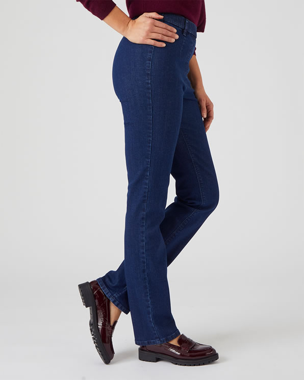 Jean effet ventre plat