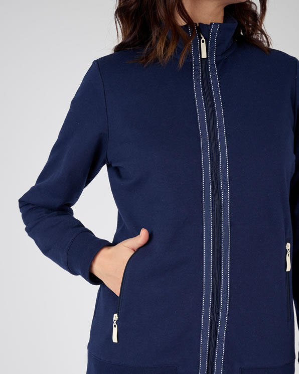 Veste de jogging zippée maille bouclette