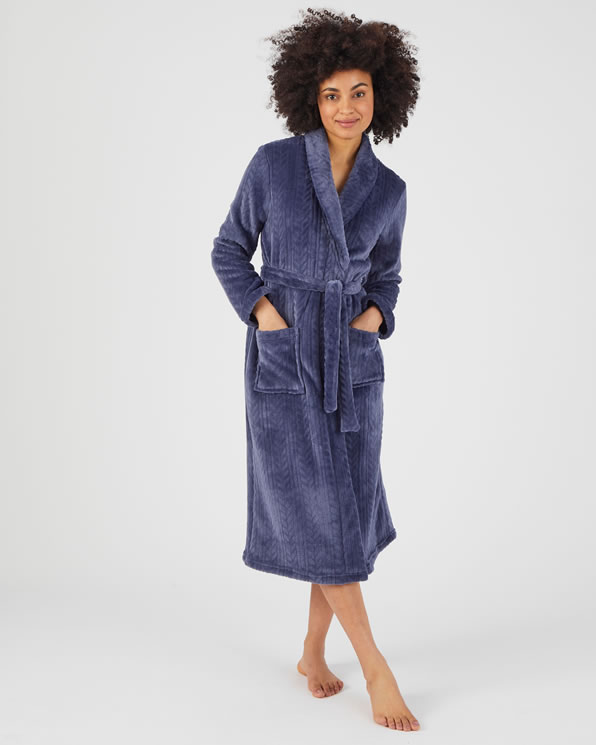 Robe de chambre Thermolactyl en maille reliéfée