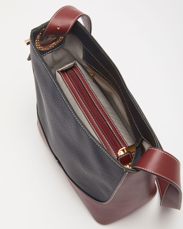 Sac forme seau bicolore