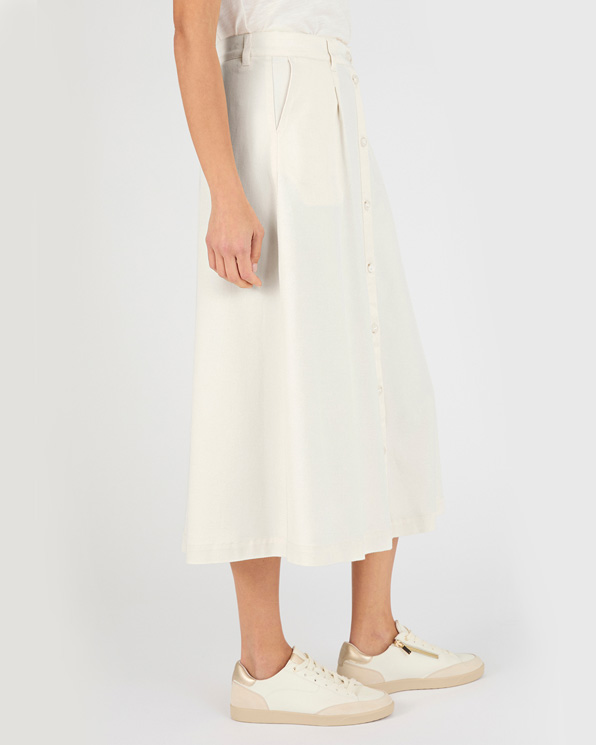 Jupe évasée boutonnée
