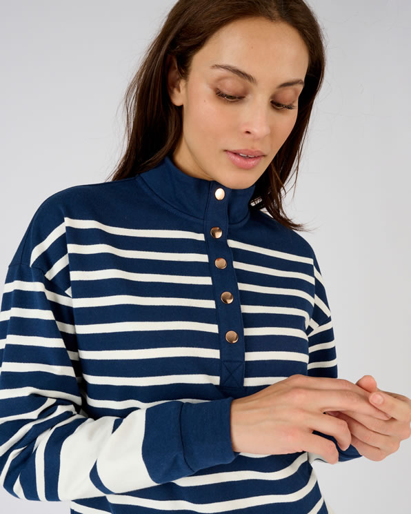 Sweat-shirt esprit marinière