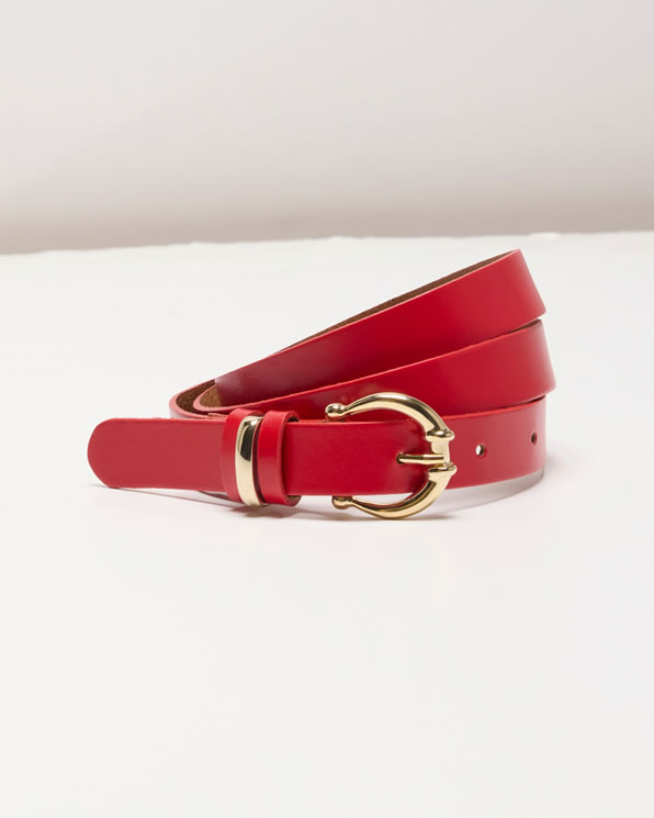 Ceinture fine croûte de cuir